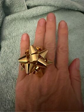 Kate Spade Gold Sculptural Bow Statement Ring